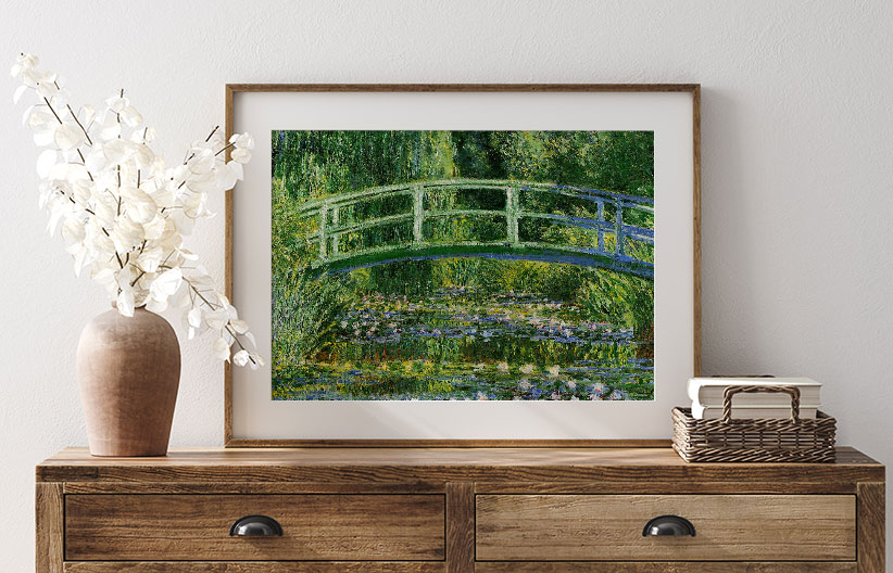 Water Lilies and Japanese Bridge