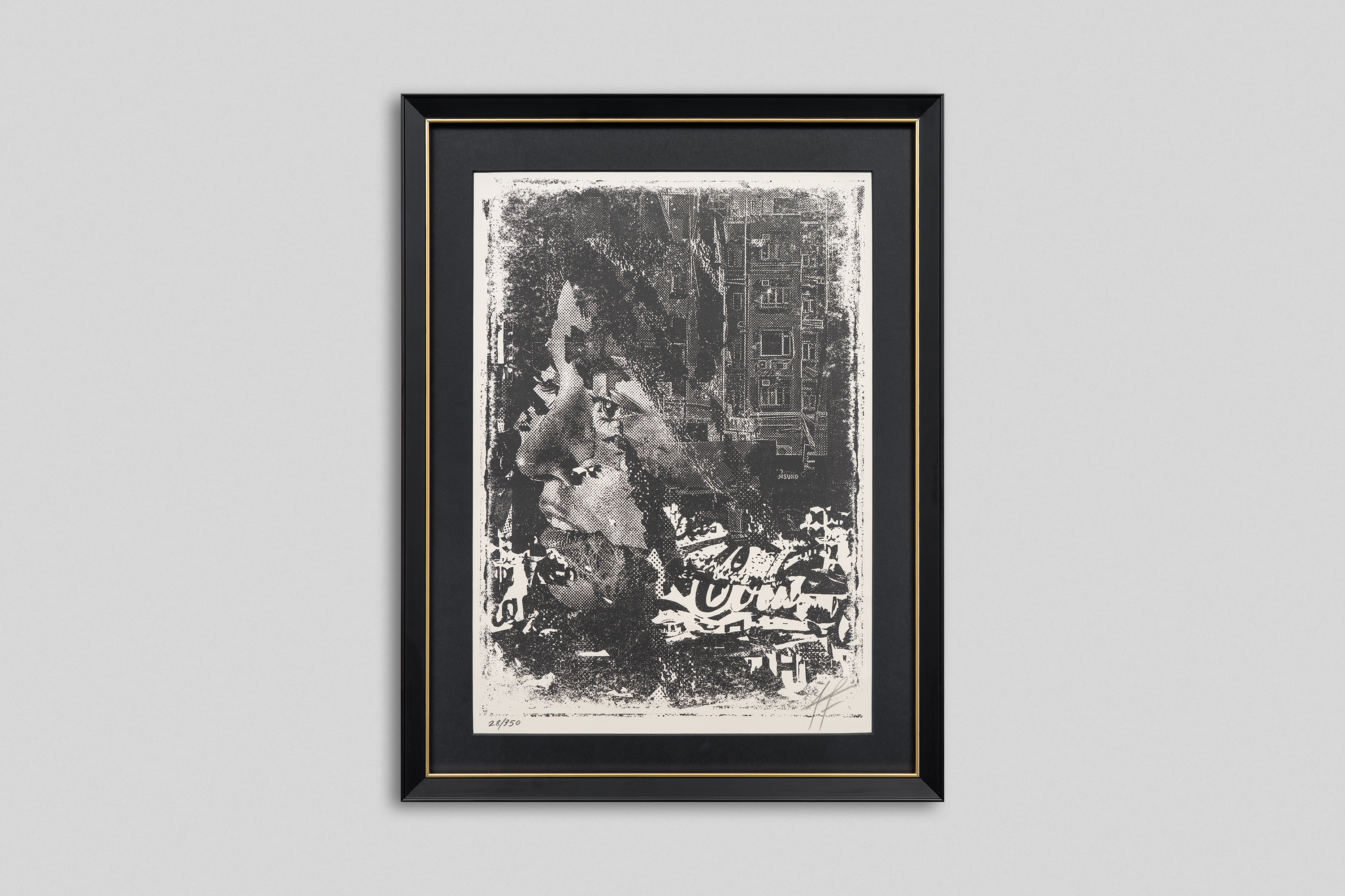 Custom framing · 2cm Black, Gold Inlet
